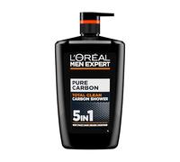 L'Oréal Paris, Men Expert, Pure Carbon, Gel de Ducha, con Carbón Purificante Acción 5 en 1, para Cuerpo, Rostro, Cabello y Barba, Limpieza Eficaz e Hidratación Diaria, Formato Práctico, 1L
