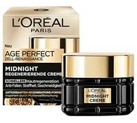 L'Oréal Paris Midnight Crema para mujer: regenera la piel durante la noche y protege durante el día con una fórmula regeneradora antioxidante única, Age Perfect Cell Renaissance, 1 x 50 ml