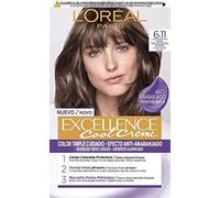 L'Oréal Paris Pack 3 Excellence Cool Creme 6.11 Rubio Oscuro Ceniza - Triple Cuidado con Pro-Keratina y Tecnología Violeta Antianaranjado