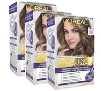 L'Oréal Paris Pack 3 Excellence Cool Creme 7.11 Rubio Ceniza