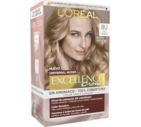 L'Oréal Paris Pack 3 Excellence Universal Nudes 8U Rubio Claro 550 - Coloración Triple Cuidado Sin Amoniaco con Pro-Keratina