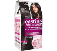L'ORÉAL PARIS - Pack 4 Casting Crème Gloss Coloración Tono sobre Tono 200 Negro Ébano, Brillo Efecto Espejo sin Amoníaco, con Ácido Glicólico