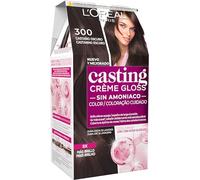 L'ORÉAL PARIS - Pack 4 Casting Crème Gloss Coloración Tono sobre Tono 300 Castaño Oscuro, Brillo Efecto Espejo sin Amoníaco, con Ácido Glicólico