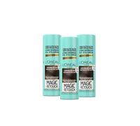 L'Oréal Paris Pack de 3, Magic Retouch Spray Retoca Raíces y Canas Castaño