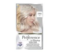 L'Oréal Paris Préférence Le Blonding Acidic Toner de tóner Platino Ice | El tóner neutraliza los tonos no deseados, en Platinum Ice