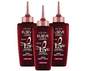L'ORÉAL PARIS - Protección contra caídas - Cabello frágil - Protocolo para fortalecer el cabello - Tecnología Aminexil + cafeína + arginina - Elseve Full Resist - 3 x 100 ml