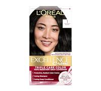 L'Oréal Paris (public) Excellence Crème 1 Negro coloración del cabello - Coloración del cabello (Negro, Natural, PRE-COLOR SERUM AQUA/WATER/EAU, CETEARYL ALCOHOL, GLYCERIN, TRIDECETH-2 CARBOXAMIDE MEA,..., Important: Prior to application, perform skin allergy test and strand test according to package...)