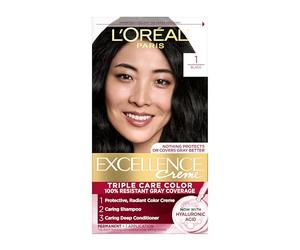 L'Oréal Paris (public) Excellence Crème 1 Negro coloración del cabello - Coloración del cabello (Negro, Natural, PRE-COLOR SERUM AQUA/WATER/EAU, CETEARYL ALCOHOL, GLYCERIN, TRIDECETH-2 CARBOXAMIDE MEA,..., Important: Prior to application, perform skin allergy test and strand test according to package...)