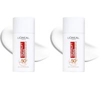 L'Oreal Paris Revitalift Clinical Fluido Hidratante Anti-UV SPF50+ Diario con Vitamina C. Protege tu Piel de los rayos solares. Previene Líneas de Expresión y Manchas oscuras. Acabado invisible, 50ml.