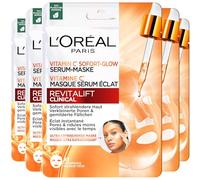 L'Oréal Paris Revitalift Clinical Mascarilla Sérum Eclat Vitamina C Caja de 5 Mascarillas