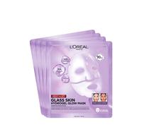 L'Oréal Paris Revitalift Filler Glass Skin Hydrogel Glow Mask 4er Box Mascarilla facial 4 piezas