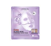 L'Oréal Paris Revitalift Filler Glass Skin Mascarilla Facial Hidrogel Iluminadora, Piel Jugosa y Radiante. Tratamiento rellenador, Ácido Hialurónico, Glicerina, Extracto Centella Asiática, Pack de 4