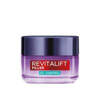 L'Oréal Paris Revitalift Filler Crema de gel matificante Oil Control - Crema facial con ácido hialurónico y ácido salicílico contra la piel grasa, 50 ml