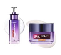 L'Oréal Paris Revitalift Filler Serúm PDRN + Crema Hidratante Día SPF 50 | Sérum con Ácido Hialurónico y PDRN, Rellena y Reduce Arrugas y Crema Hidratante con Protección Solar Facial, Textura Ligera