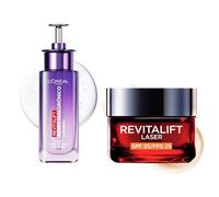 L'Oréal Paris Revitalift Filler Serúm PDRN + Revitalift Láser Crema SPF25 | Sérum con Ácido Hialurónico y PDRN para Hidratación Profunda y Crema con Pro Retinol y Vitamina C* para Suavizar Arrugas