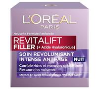 L'Oréal Paris - Revitalift - Filler - Soin Nuit Revolumisant - Anti-rides & Volume - Anti-âge - Concentré en Acide Hyaluronique - 50 mL