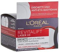 L'Oréal Paris Revitalift Laser X3 Discos facial antiarrugas Peeling con ácido glicólico, exfoliante e iluminante