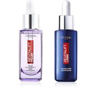 L'Oréal Paris Rutina Día y Noche Serum Filler Antiarrugas con Ácido Hialurónico, Péptidos. Hidrata, Ilumina, Rellena+Serum Laser con Retinol. Antiedad y Antiarrugas. Inspirado en cosmética coreana