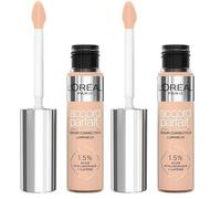 L'Oréal Paris Sérum Corrector Iluminador, Cobertura Media, Acabado Radiante, con 1,5% Ácido Hialurónico y Cafeína, True Match, Tono 7N, 10ml (Paquete de 2)