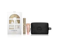 L'Oréal Paris - Set de regalo de rímel negro Panorama Mini Lumi Glotion 903 Medium Glow, bolsa de terciopelo negro