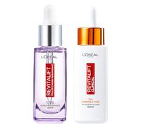 L'Oréal Paris - Set de rutina brillo e hidratación - Revitalift Clinical Serum para una tez luminosa con vitamina C + suero Revitalift Filler contra las arrugas con ácido hialurónico - 2 x 30 ml