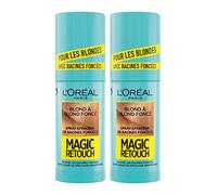 L'Oréal Paris Spray Instantané Corrector de raíces oscuras - Magic Retouch - Rubio oscuro - 75 ml - Lote de 2