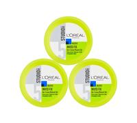 L'Oréal Paris Studio Line Invisi Fix Gel Crema Mineral Larga Duración 24h Fijación 5 Fuerte - 3 Frascos de 150ml