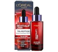 L'Oréal Paris - Sérum facial antiedad - Cuidado antiedad con triple acción - con ácido hialurónico, péptidos y vitamina C - para todo tipo de piel - Revitalift Laser X3 - 30 ml