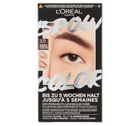 L'Oréal Paris Tinte de cejas para un aspecto radiante y perfectamente cuidado, color de cejas sin amoniaco, hasta 10 aplicaciones por paquete, color marrón oscuro 3.0