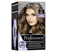 L'Oréal Paris - Tinte permanente para el cabello con resultado rubio frío, set de tinte para el cabello con bálsamo de cuidado anti-amarillo, Préférence rubio medio frío (Hamburgo), 1 unidad