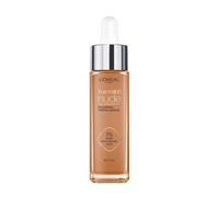 L'Oreal Paris True Match - Base de suero tintado, 1% de ácido hialurónico, fórmula hidratante, rellena la piel en 1 hora para un acabado brillante natural, 30 ml, tono 6-7 bronceado
