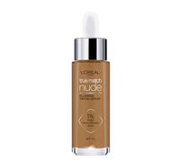 L'Oreal Paris True Match - Base de suero tintado, 1% de ácido hialurónico, fórmula hidratante, rellena la piel en 1 hora para un acabado brillante natural, 30 ml, tono 6-7 bronceado