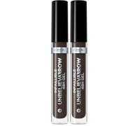 L'Oréal Paris Unbelieva Brow gel de cejas larga duración 1.0 Ebony (Paquete de 2)