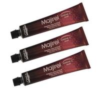 L'OREAL PROFESIONAL - Coloración de oxidación permanente - Ilumina hasta 3 tonos - Color intenso - Cubre hasta el 100% del cabello blanco - Majirel - Rubio dorado 7,3 - 3x50 ml