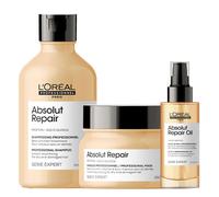 L'Oréal Professionnel Paris Serie Expert Absolut Repair Care Trio Set (Shampoo 300ml + Mask 250ml + Oil 90ml)