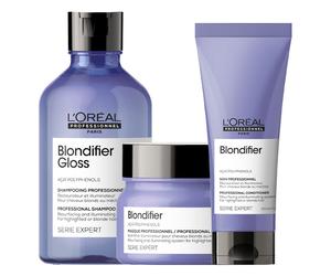 L'Oréal Professionnel Paris Serie Expert Blondifier Set Gloss Trio (champú 300 ml + acondicionador 200 ml + mascarilla 250 ml)