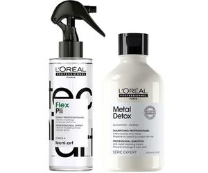 L'Oréal Professionnel: Pros Favourites Duo: Metal Detox Shampoo for Hard Water & Tecni Art Pli Hair Volumising Memory Styling Spray