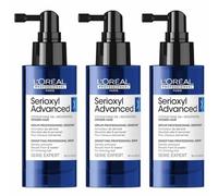 L'Oréal Professionnel Serioxyl Advanced - Serum para adelgazamiento del cabello, 3 x 90 ml, con Stemoxydina 5% y resveratrol