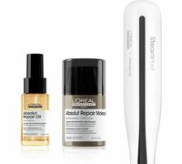 L'Oréal Professionnel Steampod 3.0 Plancha de vapor + 2 tratamientos Absolut Repair Oil y Molecular Mask