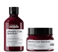 L'Oréal Professionnel Vitamino Color Spectrum Shampoo 300ml and Rinse Off Hair Mask 250ml Bundle for Coloured Hair