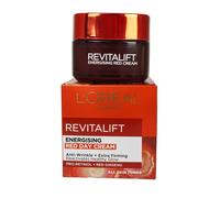 L'Oreal Paris Revitalift Crema de día energizante Red Healthy Glow, con Pro-Retinol y Ginseng Rojo, crema enriquecida con pigmento, reactiva el brillo saludable, la piel parece renovada y radiante, 50