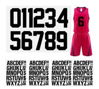 LOREC 147 Piezas Negro Números y Letras Termoadhesivos de Vinilo Autoadhesivo Parche Termoadhesivo Impermeable para Jersey Camiseta Deportiva Camiseta de Equipo de Béisbol Fútbol