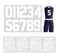 LOREC 147 Piezas Números y Letras Termoadhesivos de Vinilo Autoadhesivo Parche Termoadhesivo Impermeable para Jersey Camiseta Deportiva Camiseta de Equipo de Béisbol Fútbol(Blanco)