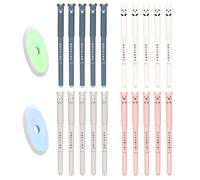 LOREC 20 Pcs Boligrafos Borrable Azul 0,35mm Boligrafos Borrables Bolígrafo Borrable con 2 Gomas de Borrar Diseño de Dibujos Animados Bolígrafos de Gel Borrables para Niños Estudiantes Adulto