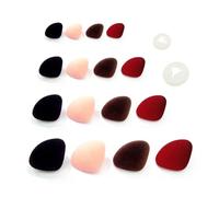 LOREC 48 Piezas 4 Tamaños Narices de Seguridad Nariz de Seguridad de Plá Stico Tipo D con Arandelas Nariz Eguridad,para Muñeca,Peluches DIY(MarróN,Negro,Rosa,Rojo)