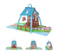 Lorelli - Alfombra de juegos bebe con arco de juguetes LITTLE HOUSE - Centro de actividades y alfombra para bebés - Con casita y juguetes de animales - Desde el nacimiento