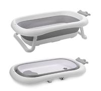 Lorelli Baby Bath Royal 83 cm plegable, cubierta de canal, patas estables, color:gris
