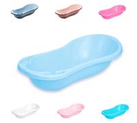 Lorelli Bañera de bebé 100 cm con compartimentos, forma anatómica, plástico, colores:azul claro