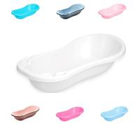 Lorelli Bañera de bebé 100 cm con compartimentos, forma anatómica, plástico, colores:blanco