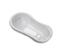Lorelli bañera para bebés 1013046 desagüe compartimentos de almacenamiento 84 cm, colores:gris claro